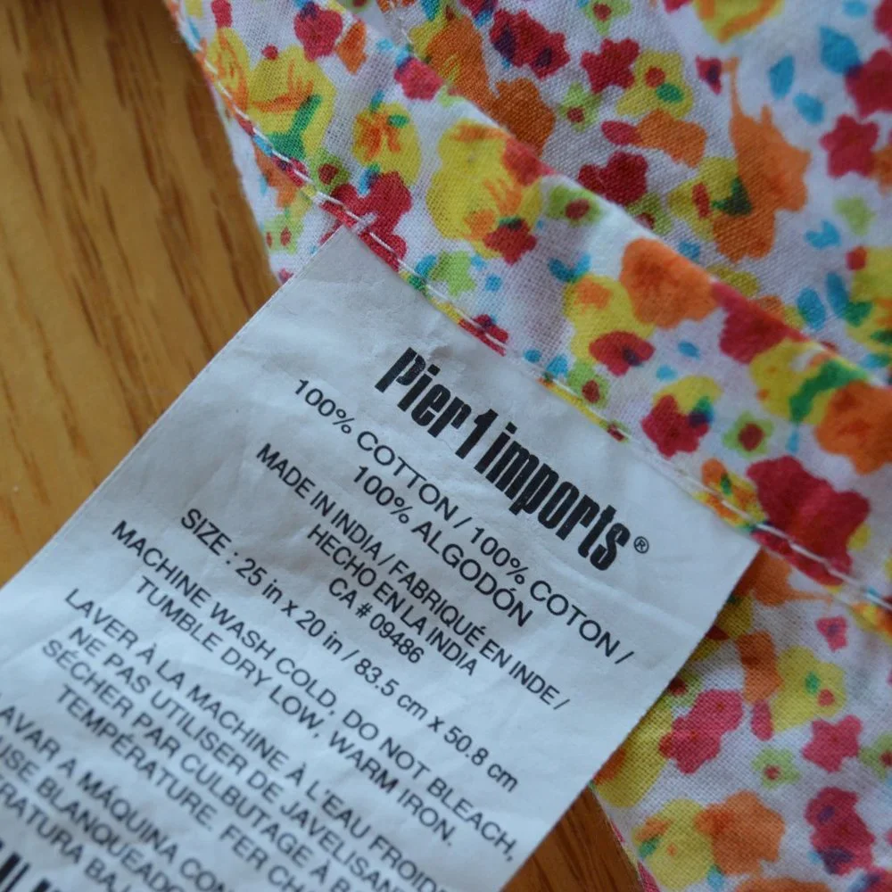 Ruffled Floral Pier 1 Imports Tiered Kitchen Apron